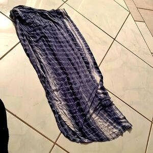 SHEIN Blue and White Maxi Skirt